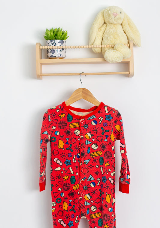 Arborist 2-3Y Red Holiday Party Onesie