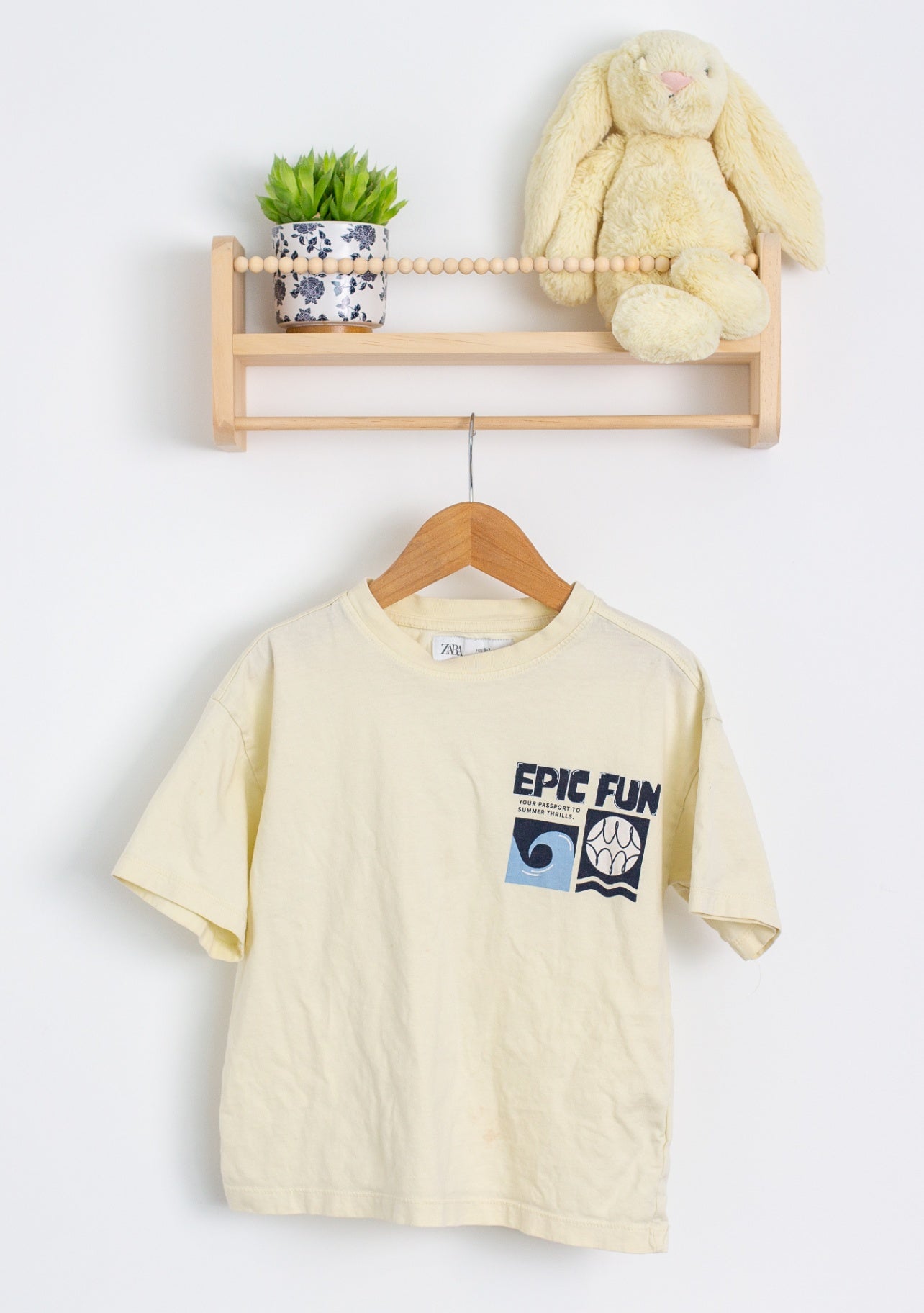 Zara 6-7 Cream TShirt