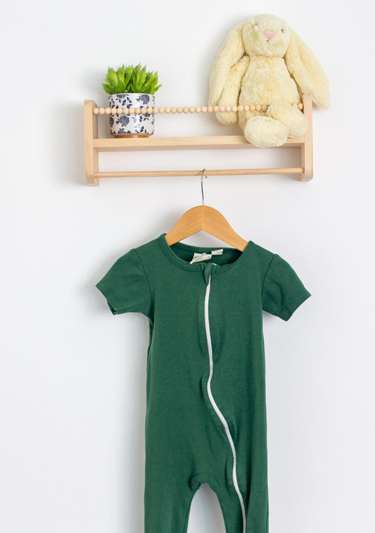Parade Organics 3T Green Short Sleeve Romper