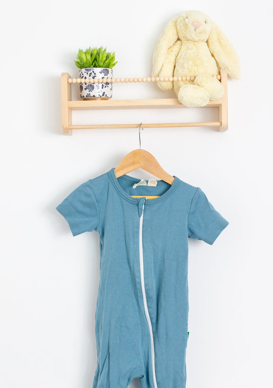 Parade Organics 3T Light Blue Short Sleeve Romper