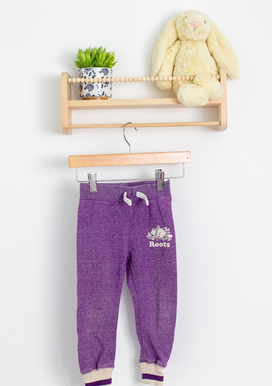 Roots 3T Purple Cabin Sweat Pants