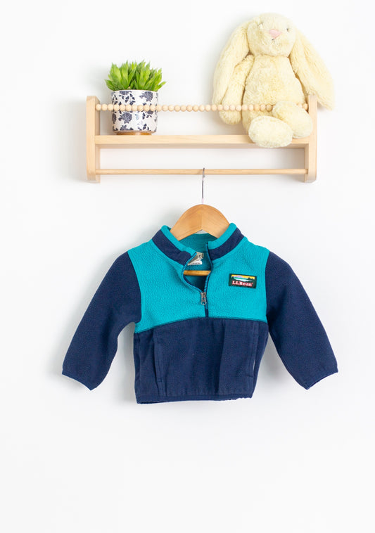 LLBean 6-12M Blue Fleece Pullover