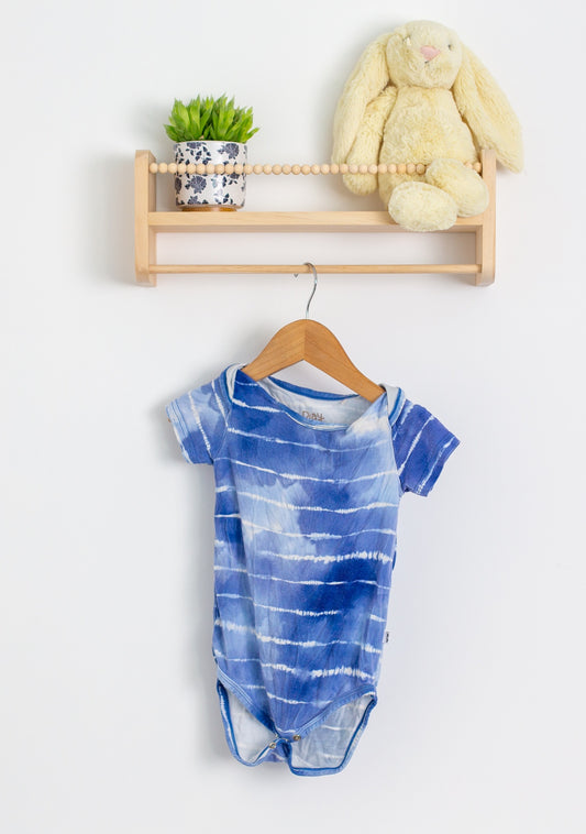 Little Sleepies 12-18M Blue and White tie-dye Shirt