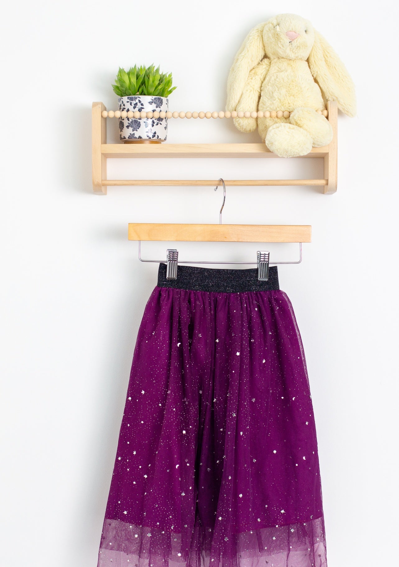 Unknown 3T Purple Sparkle Star Skirt (Long)