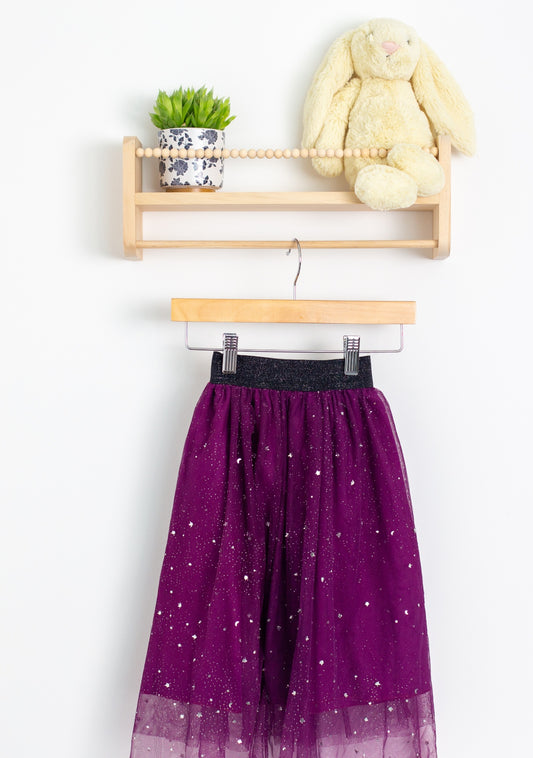 Unknown 3T Purple Sparkle Star Skirt (Long)