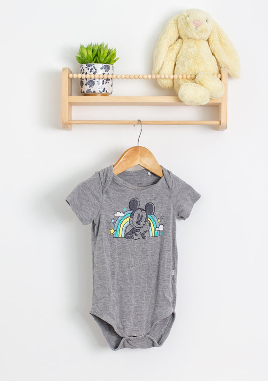 Little Sleepies 12-18M Mickey Forever Short Sleeve Bodysuit GUC
