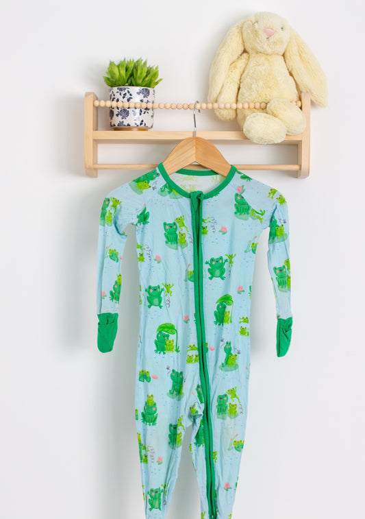 Little Sleepies 12-18M Leaping Love Frog Romper