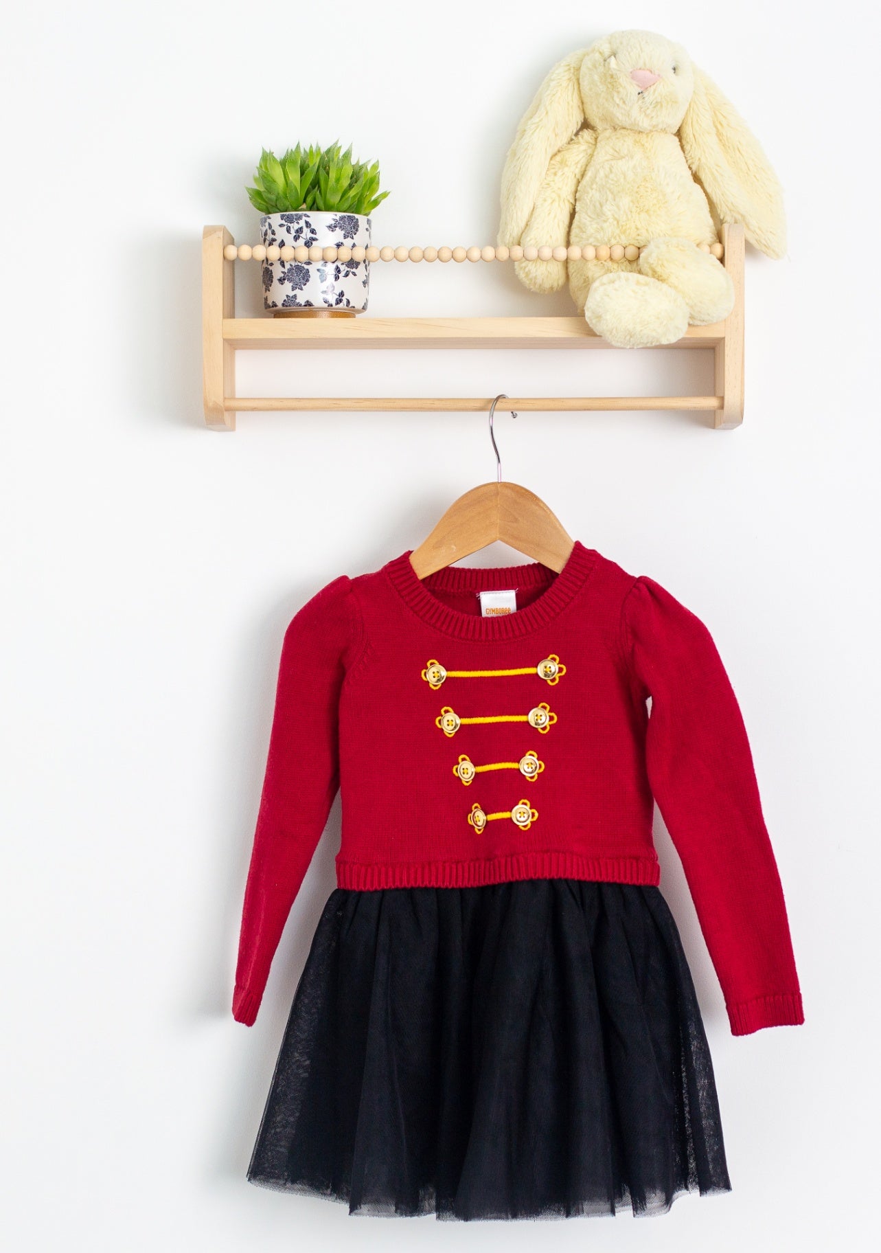Gymboree 2T Red and Black Christmas Dress