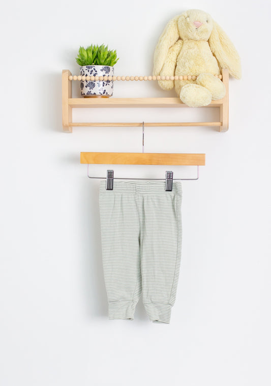 Carters 6-9M Light Gray and White Stripes Pants