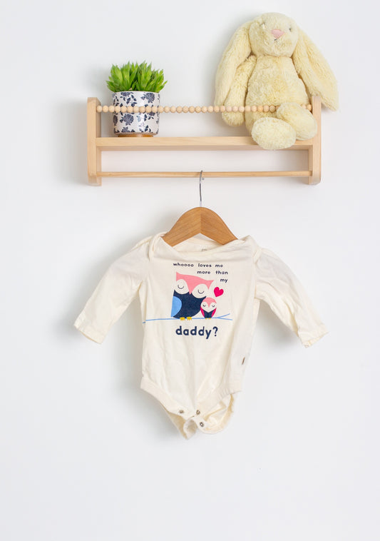 GAP 3-6M Cream/Beige Onesie
