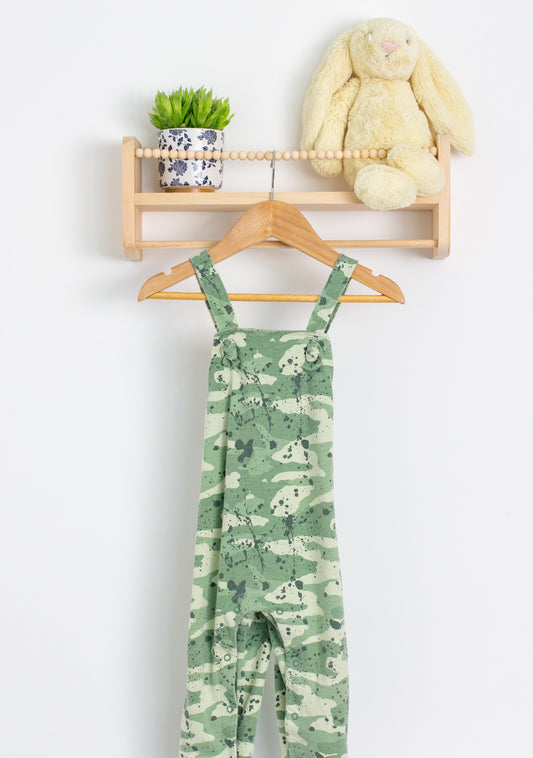 George 12-18M Green and White camouflage pattern Overalls