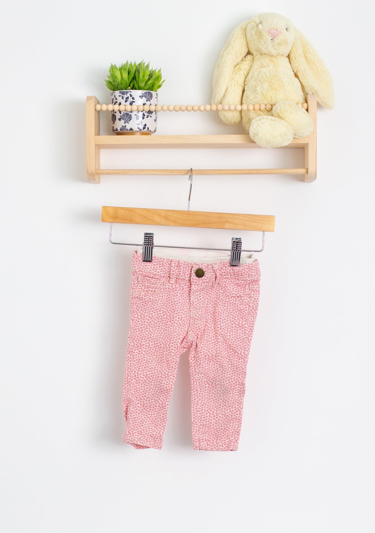 GAP 6-12M Pink and white jeans play