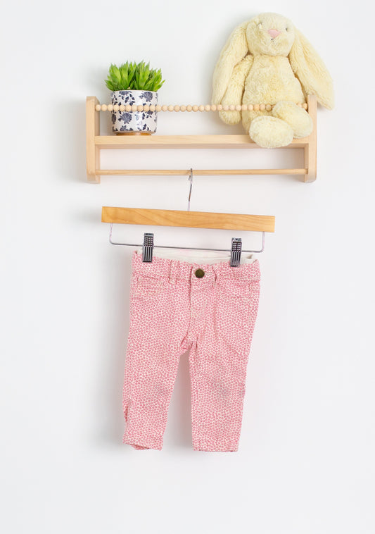 GAP 6-12M Pink and white jeans play