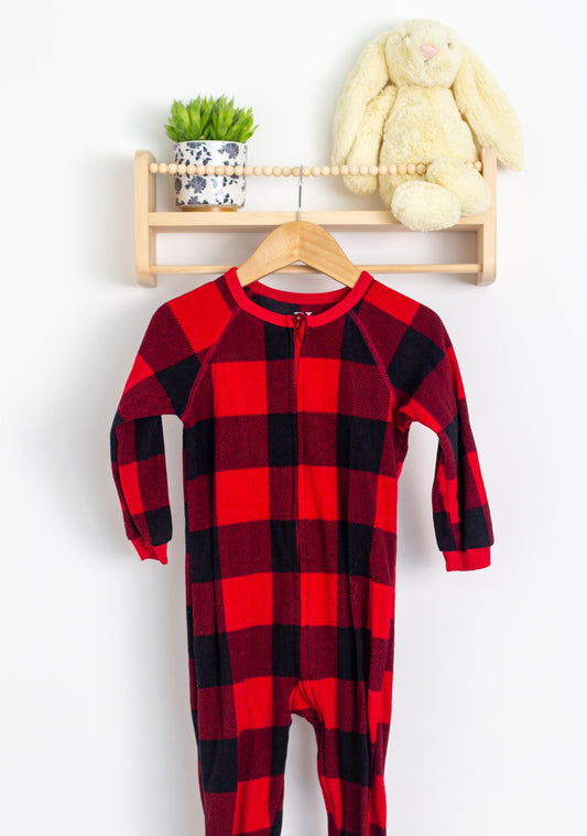 PJ Place 3T Red and Black Footed Pajamas
