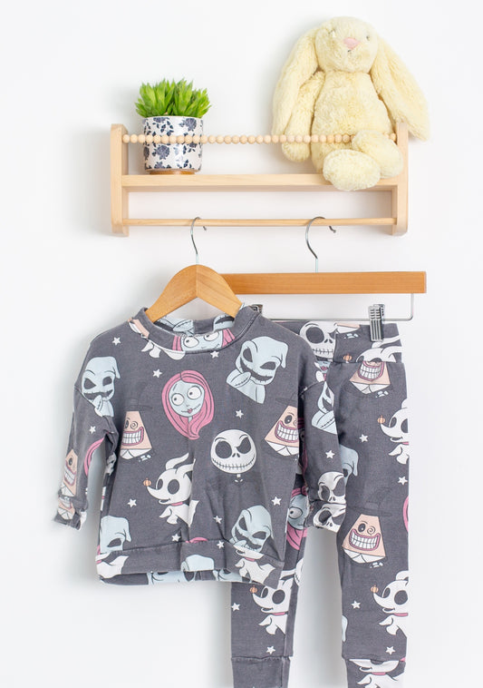 Where the Wildflowers Grow 2T Gray with multicolor Halloween Print