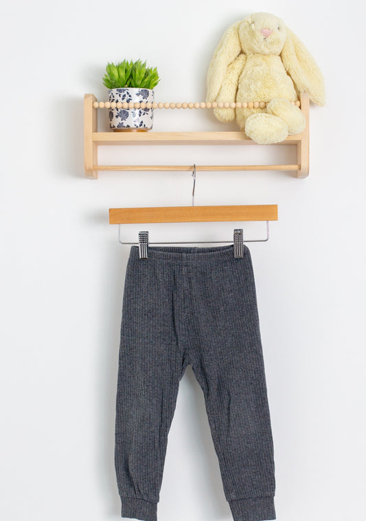 Ploom Baby 2T Dark Gray Ribbed Leggings