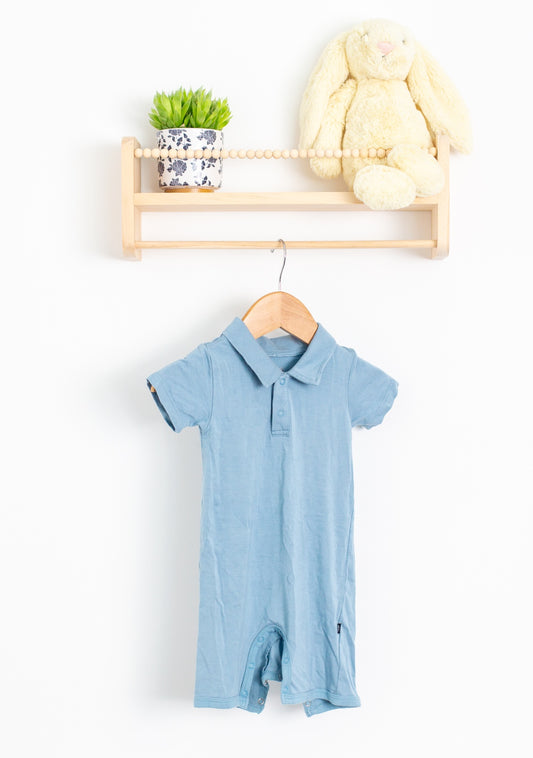 Kyte Baby 6-12M Light Blue Polo Onesie NTW
