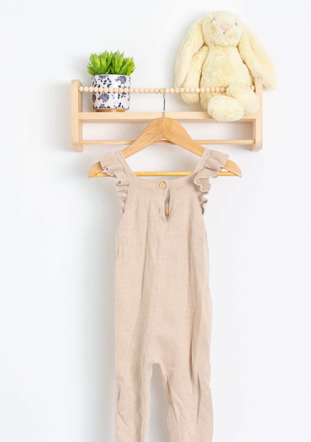 H&M 18M Beige Knit Overalls