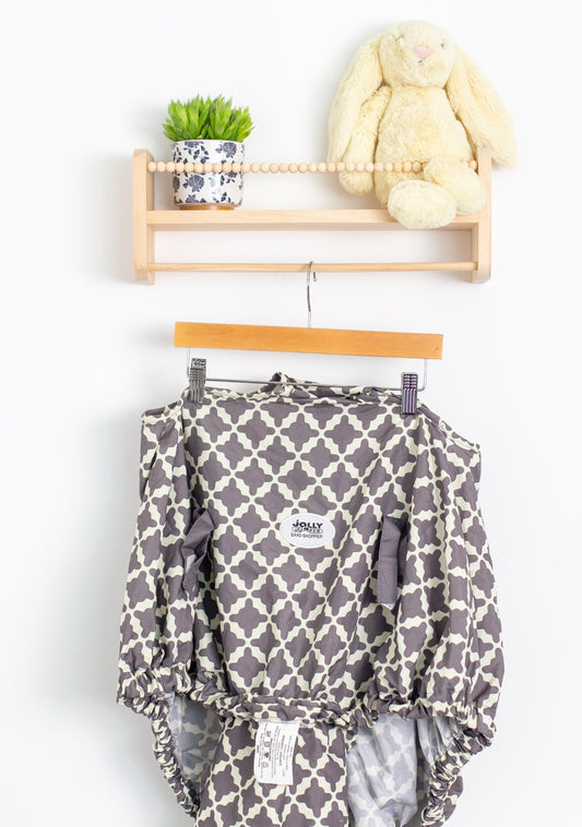 Jolly Jumper NS Deluxe Sani Shopper Gray and white pattern