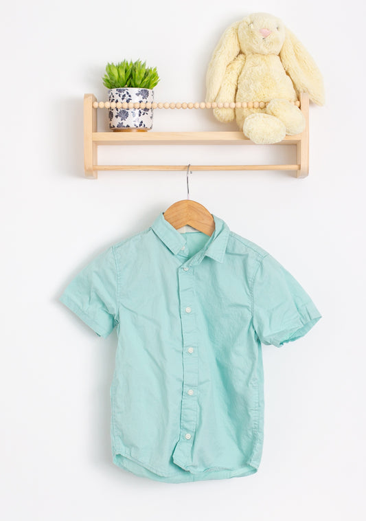 H&M 5T Light Blue Button Up Short Sleeve