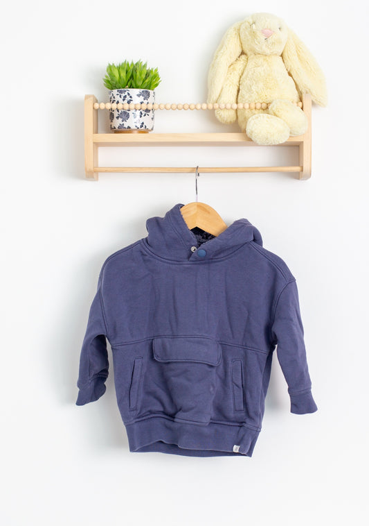 Gap 18-24M Blue Fleece Lined Hoodie