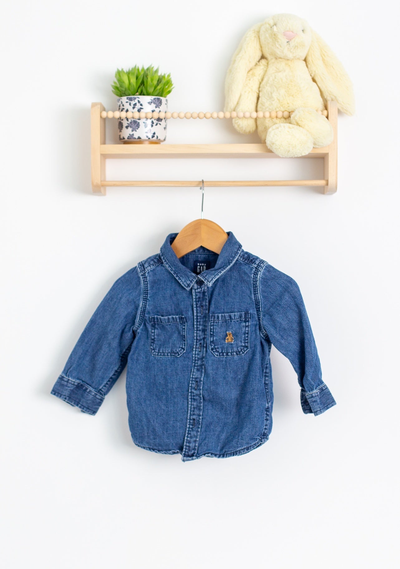 GAP 12-18M Blue Denim Shirt