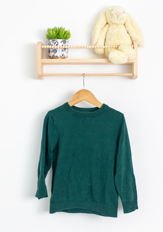 H&M 5T Green Knit Crew Neck