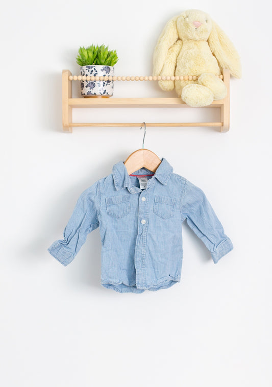 Carters 6M Light Blue Button Up