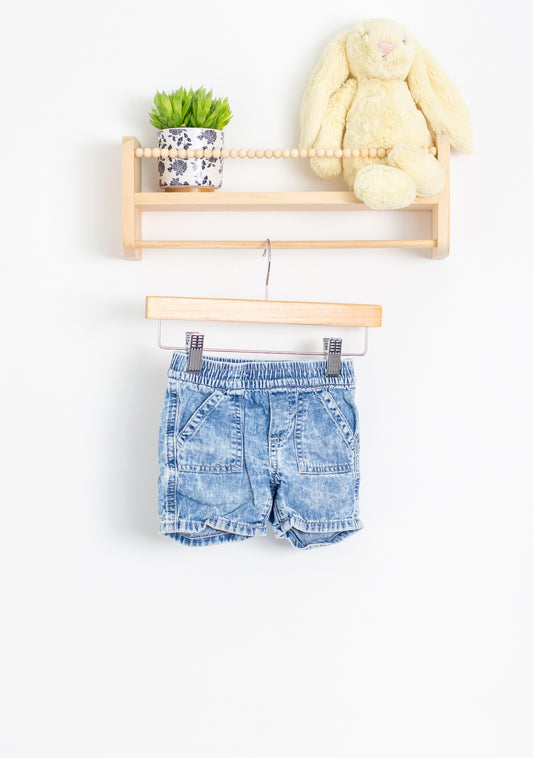 Gap 12-18M Light blue Acid Wash Shorts
