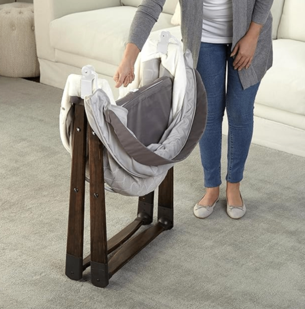 Ingenuity Foldaway Rocking Wood Bassinet Carrington