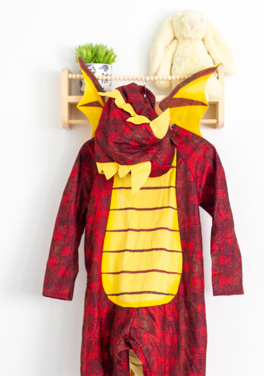 Dragon Costume 4-5Y with Head and Adjustable Wings