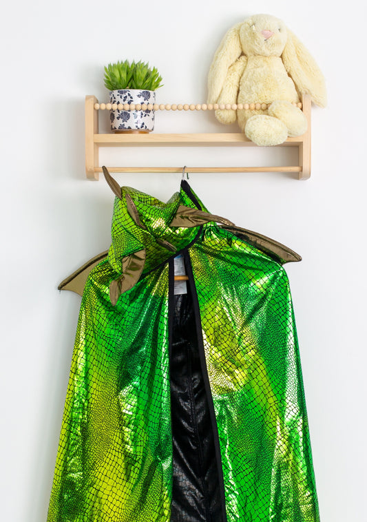 Enchanting Extras S Green and gold Dragon Cape