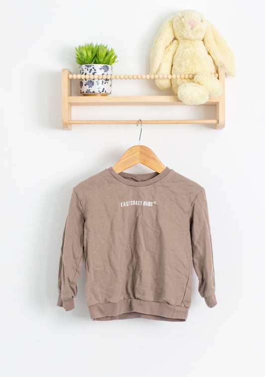 H&M 3 Beige East Coast Babe Crew Neck