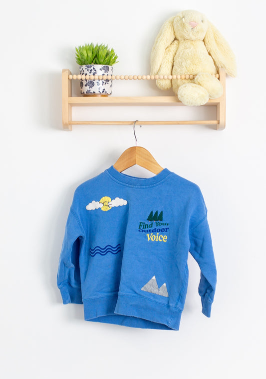 Roots 3T Blue Crew Neck Play