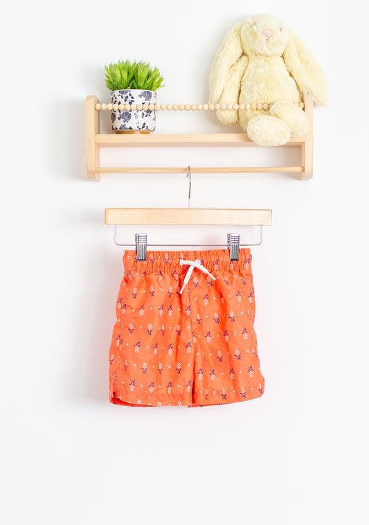 Childrens Place 18-24M Orange Pineapple Swim Shorts