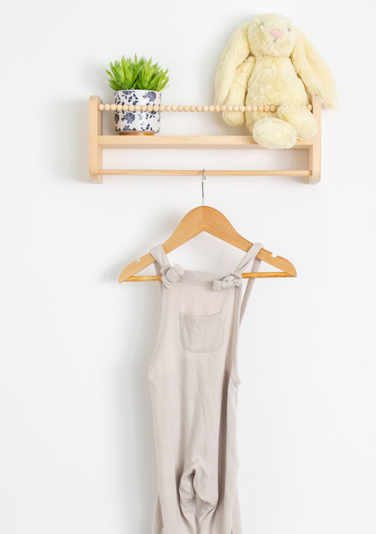 Kyte Baby 6-12M Bamboo Jersey Overalls in Oat