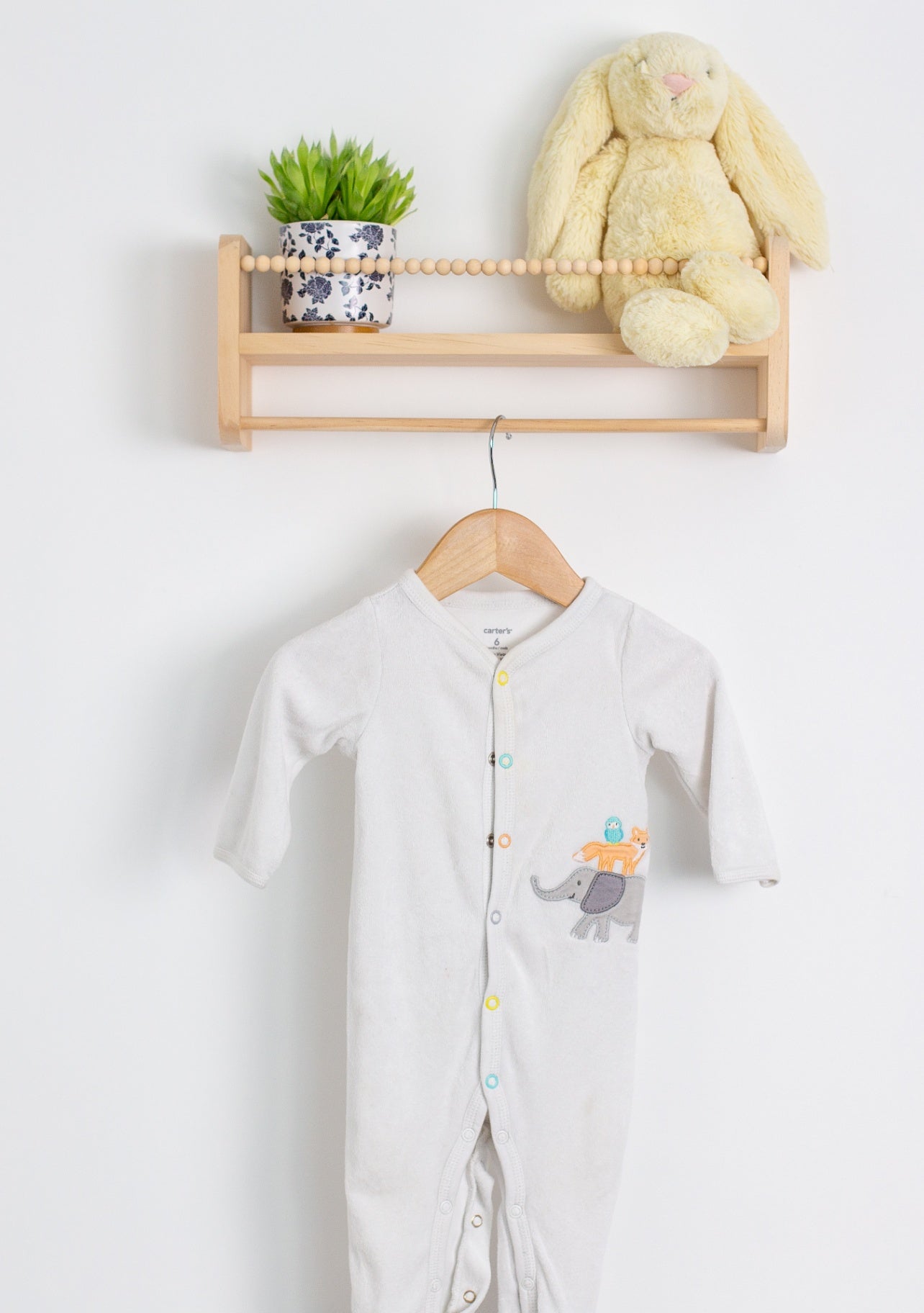 Carter's 6M White Terry Sleeper