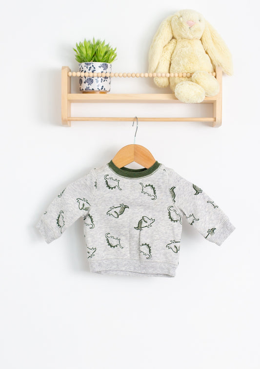 Old Navy 3-6M Gray Dinosaur Pullover