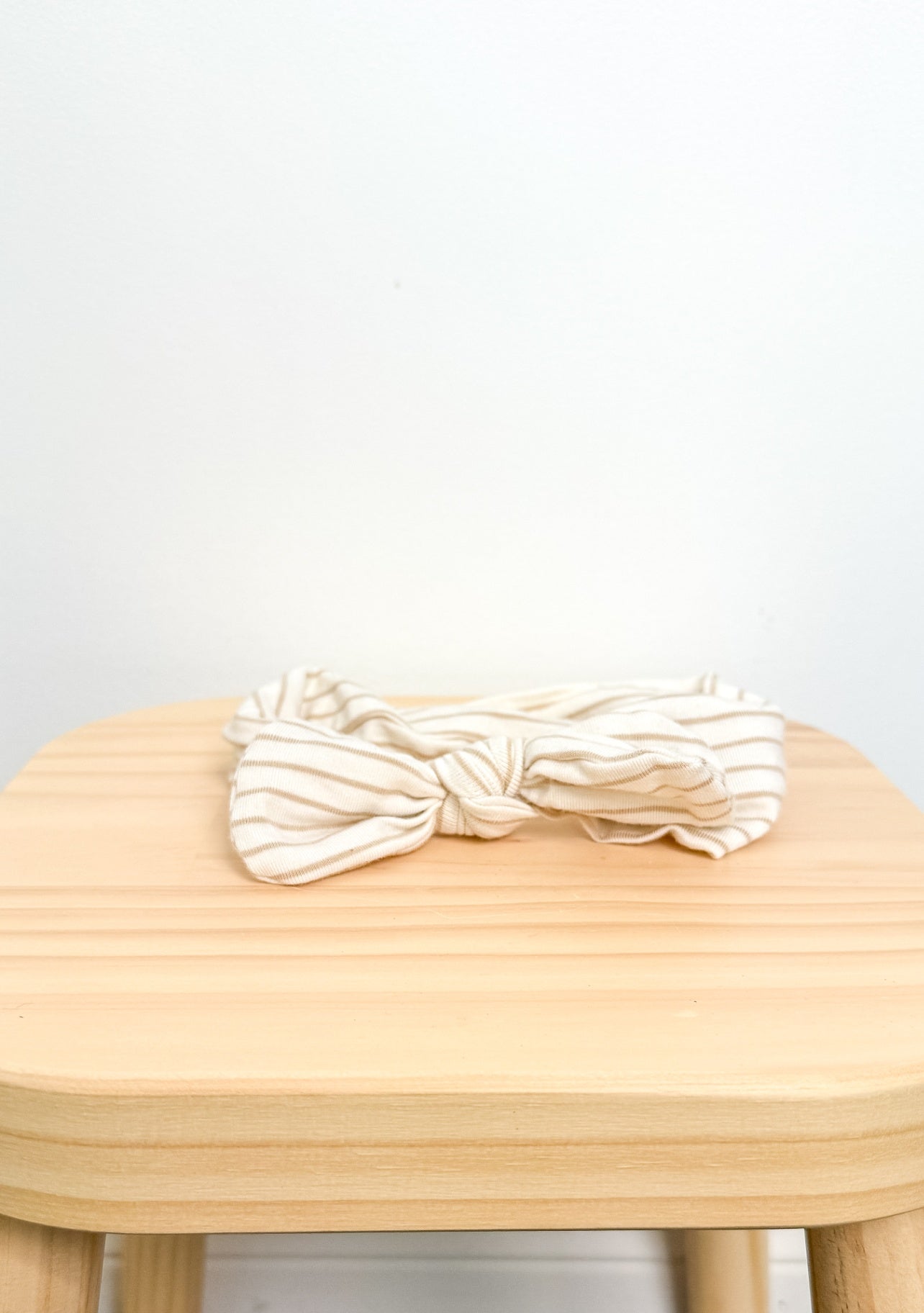 Small Shop OneSize Beige with white stripes Headband