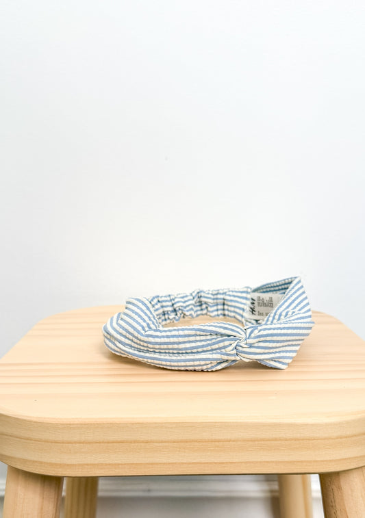 H&M OneSize Blue and white Knotted Head Band