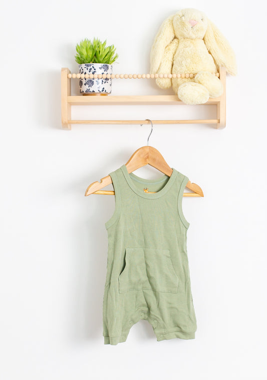 Bambiboo Baby 6-12M Light Green Romper