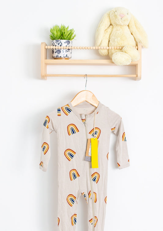 Kyte Baby 12-18M Rust Rainbow on Oat Footed Romper