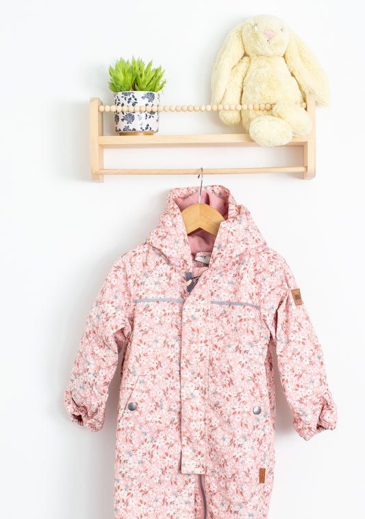 Deux Par Deux 24M Pink Floral Mid Season One Piece Suit