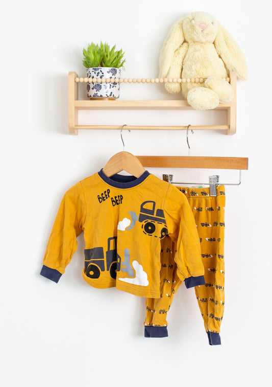 Pekkle 12M Yellow Construction Pajamas