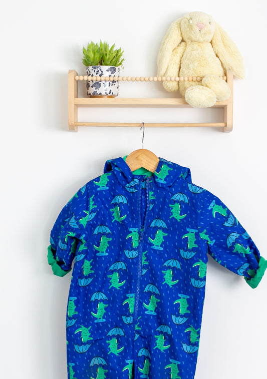 Joe Fresh 12-18M Blue Lined Crocodile Splash Suit