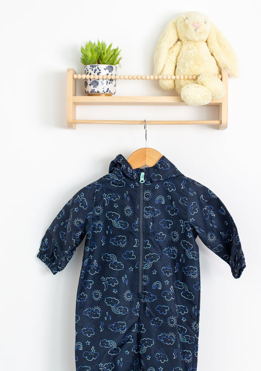 Joe Fresh 6-12M Navy Blue Splash Suit, Unlined