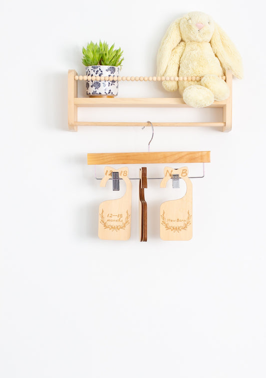 Wooden Baby Closet Dividers - NB to 12-18M 