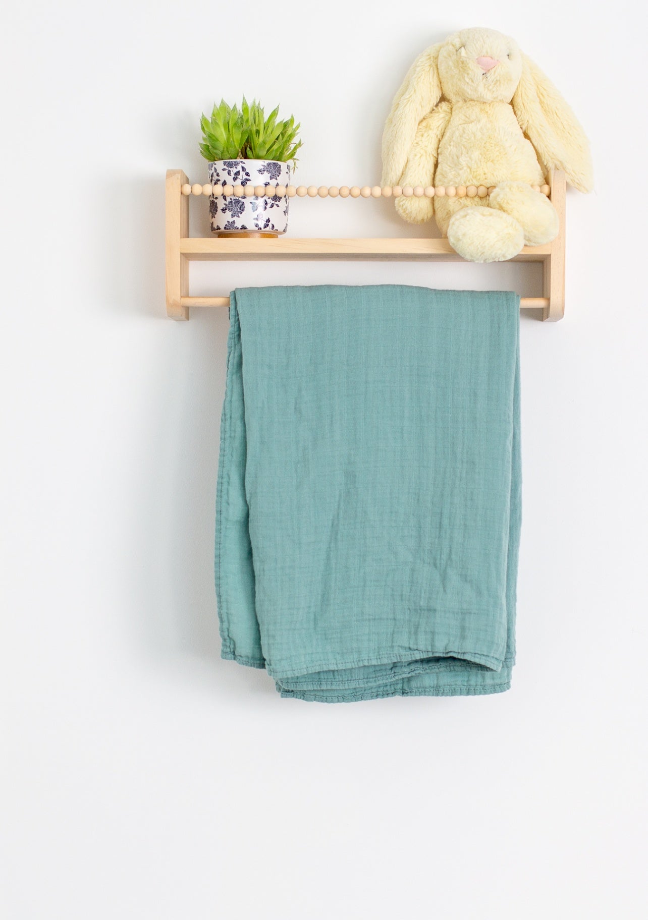 LifeTree Teal Muslin Swaddle Blanket