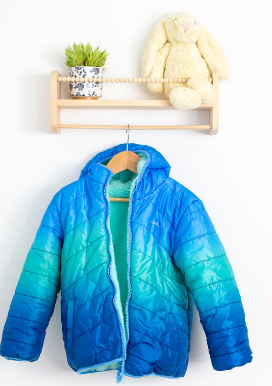 Eddie Bauer S Blue and Teal Puffer - Whimsy