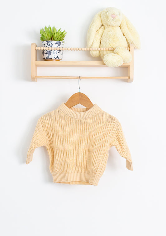 Cozy Cub 6-9M Cream/Beige Knit Pullover - Whimsy